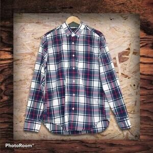 CLEARANCE J. Crew Men's Medium Plaid Button-Down Shirt Long Sleeved 100% Cotton